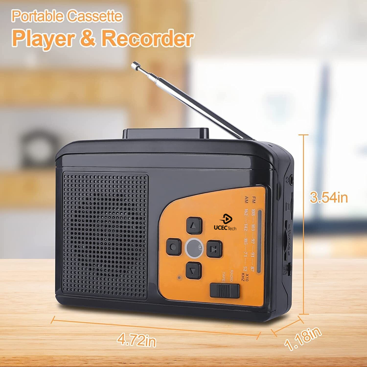 UCEC Tech Portable Cassette Players and Recorders, Audio Music Cassette Tape